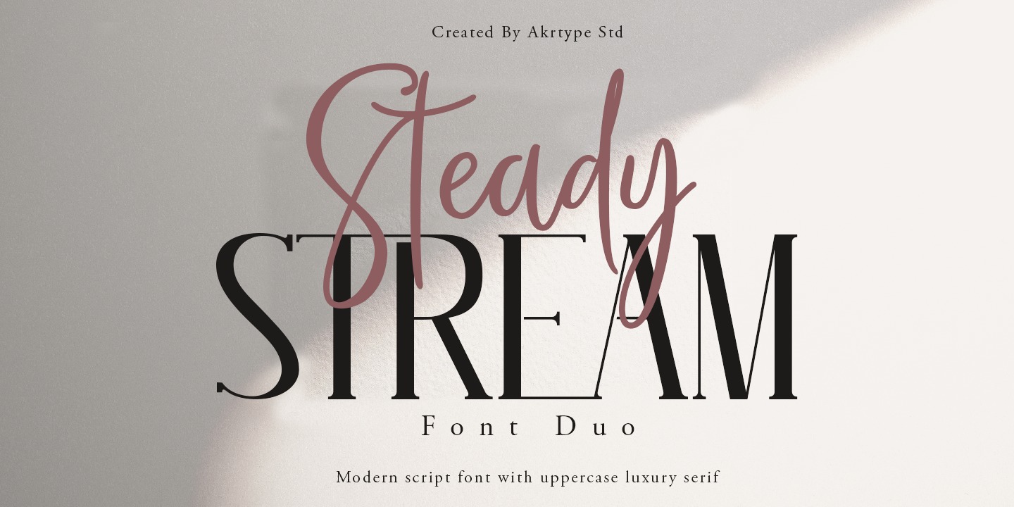 Ejemplo de fuente Steady Stream serif